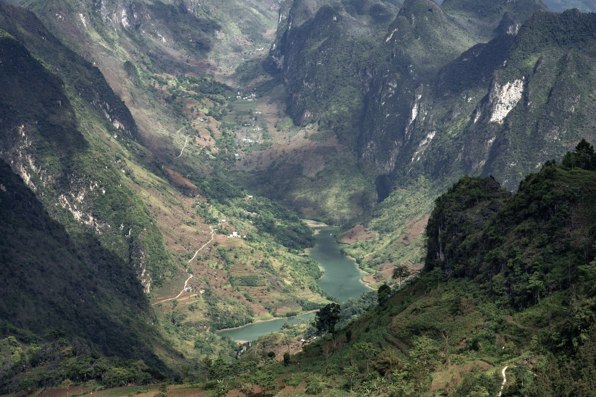 Layered mountains in Northern Vietnam